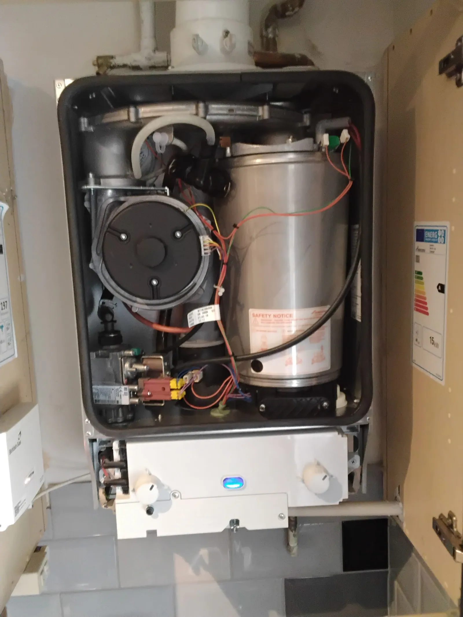 Newly installed boiler by MME Heating & Plumbing in a Bournemouth home
